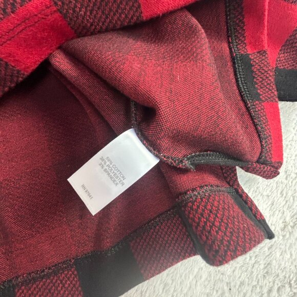 Jill Women’s Buffalo Plaid Top Medium Cotton Blend Long Sleeve Pullover Holidays - Picture 4 of 8